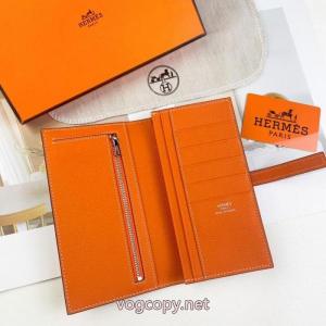 HERMES高品質気分が上がるカーフ長財布ジッパー小銭入れ