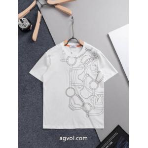 HERMESブランド 偽物 通販2026新作新品 今年流行 高級感ある半袖Tシャツ