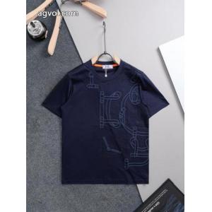 HERMESブランド 偽物 通販2026新作新品 今年流行 高級感ある半袖Tシャツ