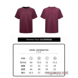 HERMESブランド コピー 販売 店26aw ファッション感が急上昇！ 高品質素材半袖Tシャツ