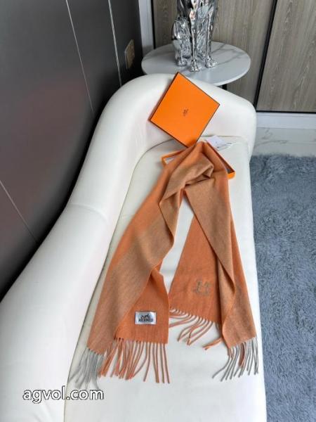 HERMESエルメスのバイカラーカップルスカーフ 5 