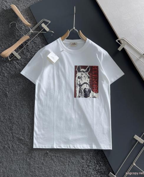 HERMESブランド 品 スーパー コピー热い季節トレンド上品 今年マスト 新作到着半袖Tシャツ 0
