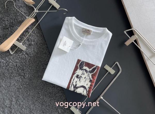 HERMESブランド 品 スーパー コピー热い季節トレンド上品 今年マスト 新作到着半袖Tシャツ 1
