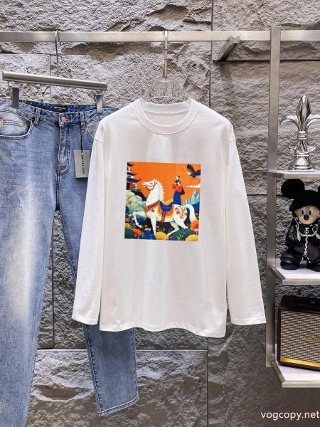 素敵  人気セール格安 完売間近ブランド コピー ショップHERMES長袖Tシャツ 0 